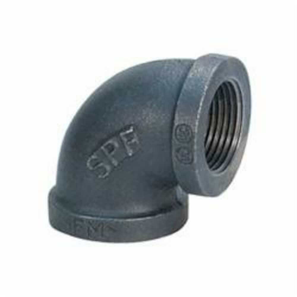 FIG 3101 90 deg Pipe Elbow, 1 in, FNPT, 150 lb, Malleable Iron, Black, Import