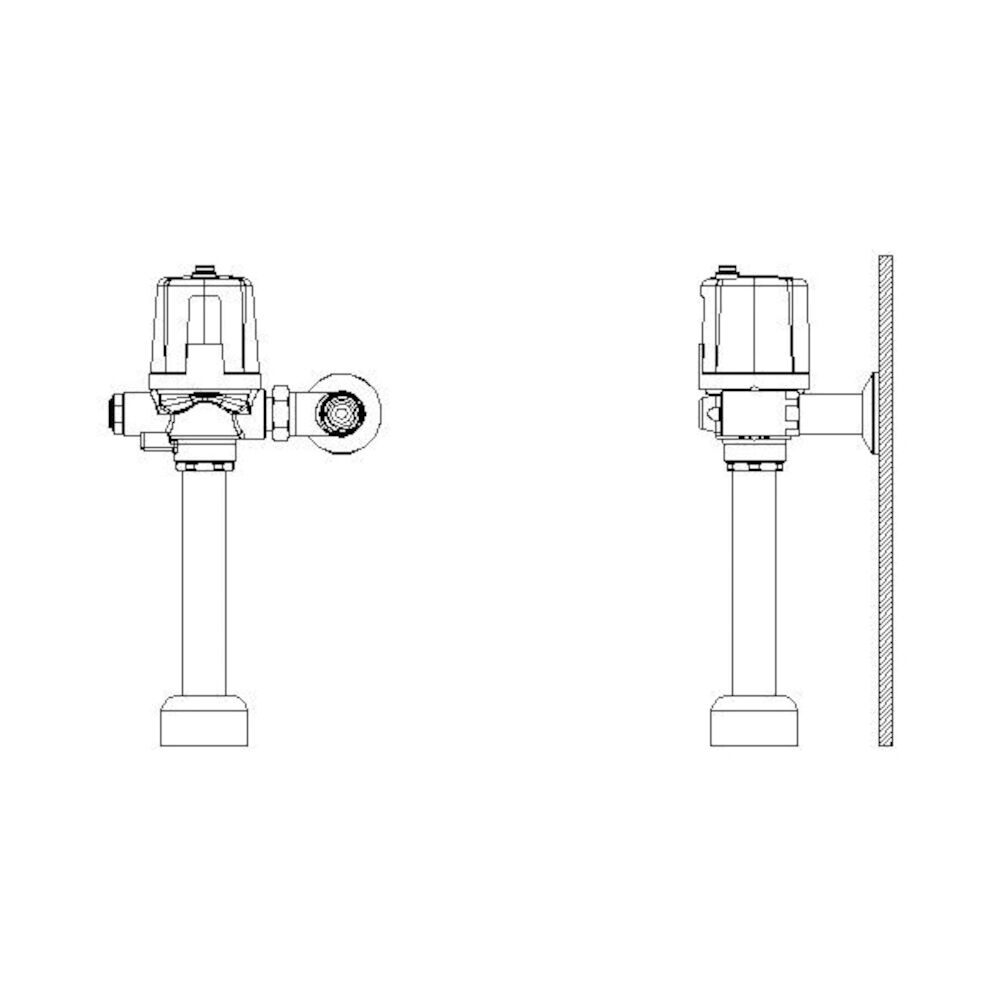 Commercial 81TBT / 81THW WC Battery Flushvalve 4.8L, Chrome