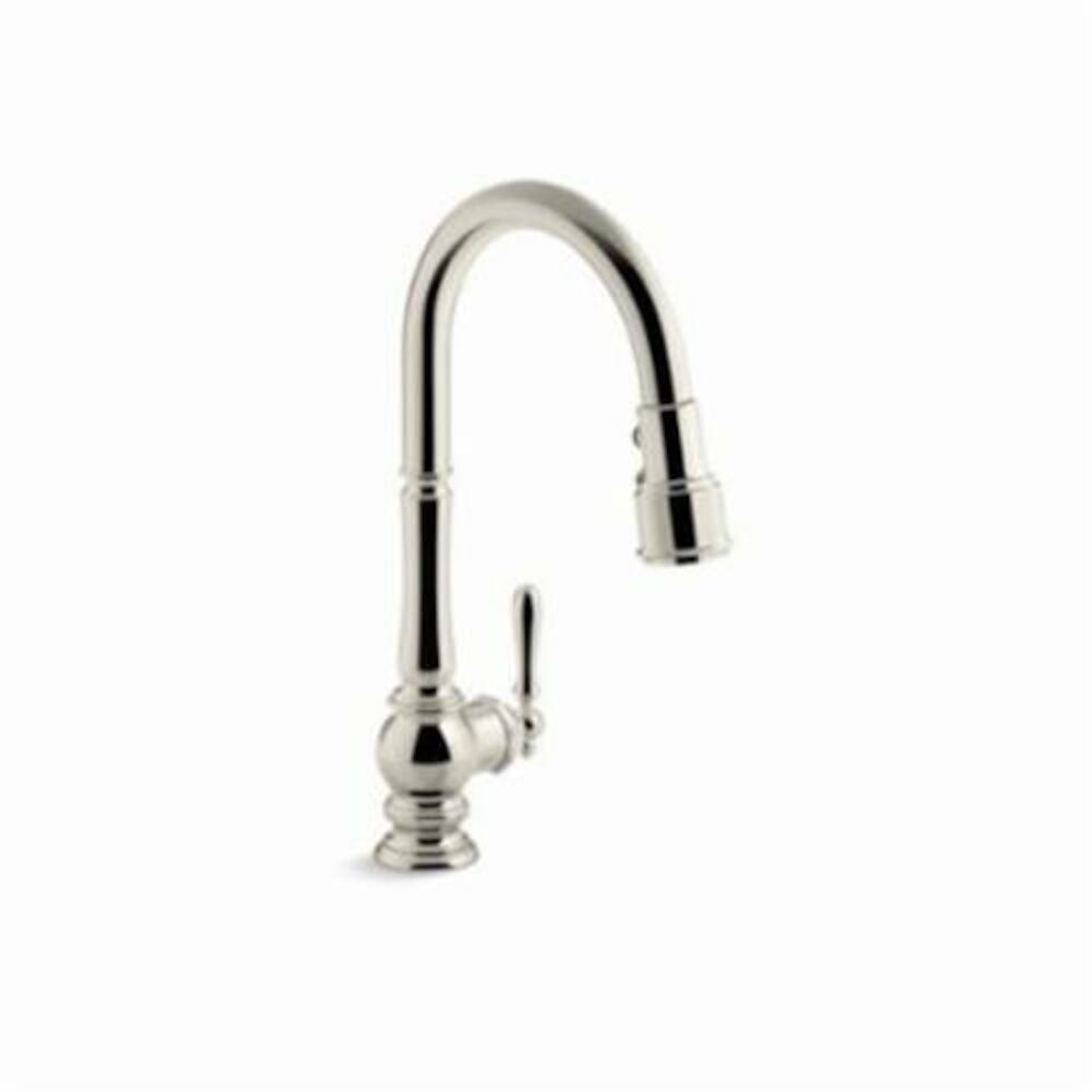 Kohler® 99259-SN Kitchen Sink Faucet, Artifacts®, 1.8 gpm, Satin Nickel, 1 Handle, 1 Faucet Hole
