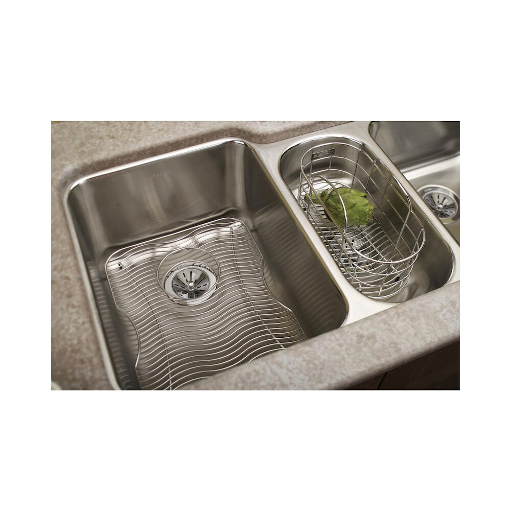 LKWOBG1418SS Bottom Grid, 13" Lx17" W x 1" H, Rear Center Drain Opening, Import