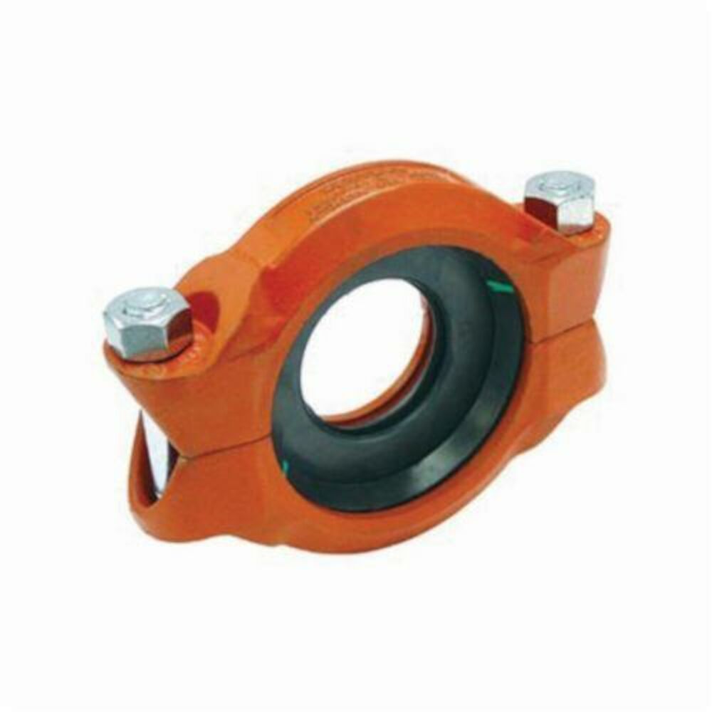 Gruvlok® 0390009280 FIG 7010 Pipe Reducing Coupling w/ EPDM Gasket, 2x1-1/2", Grooved, Ductile Iron, Rust Inhibiting Paint