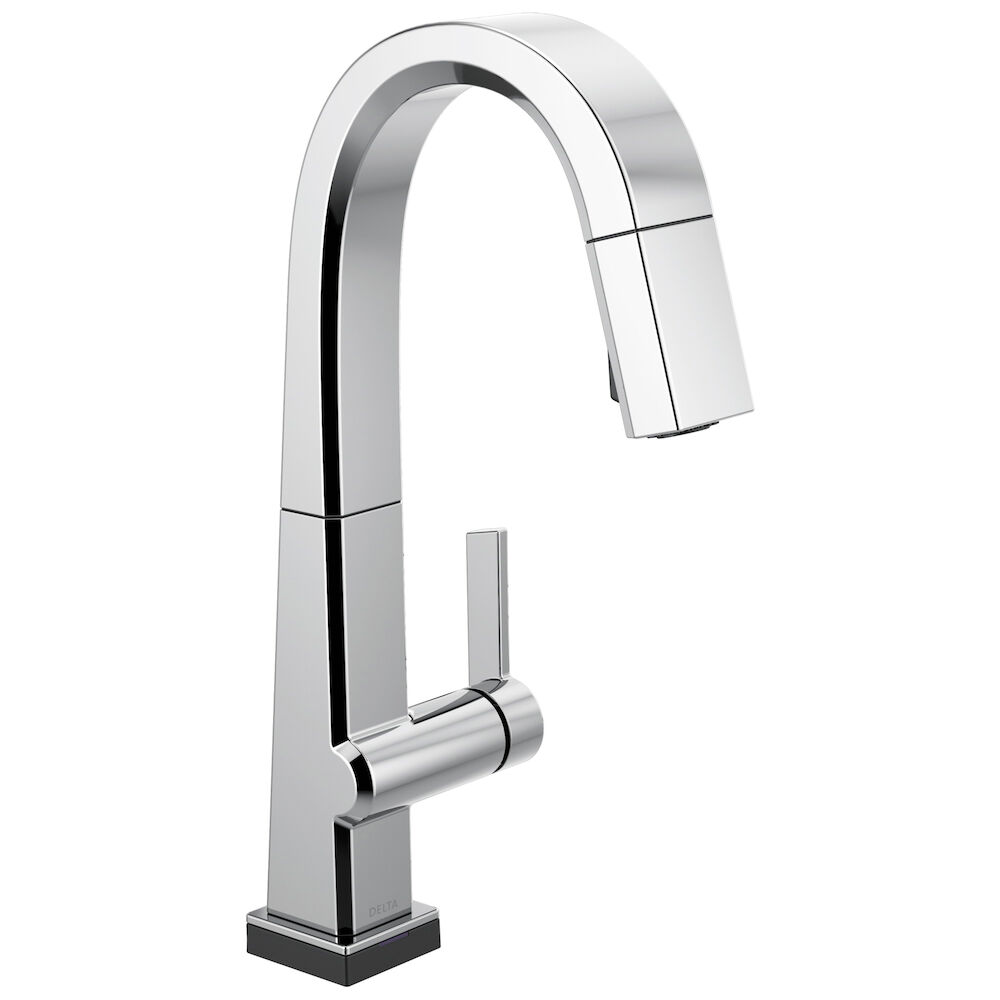 D9993TDST Delta Pivotal™ Single Handle Pull Down Bar/Prep Faucet With Touch2O Technology, Chrome