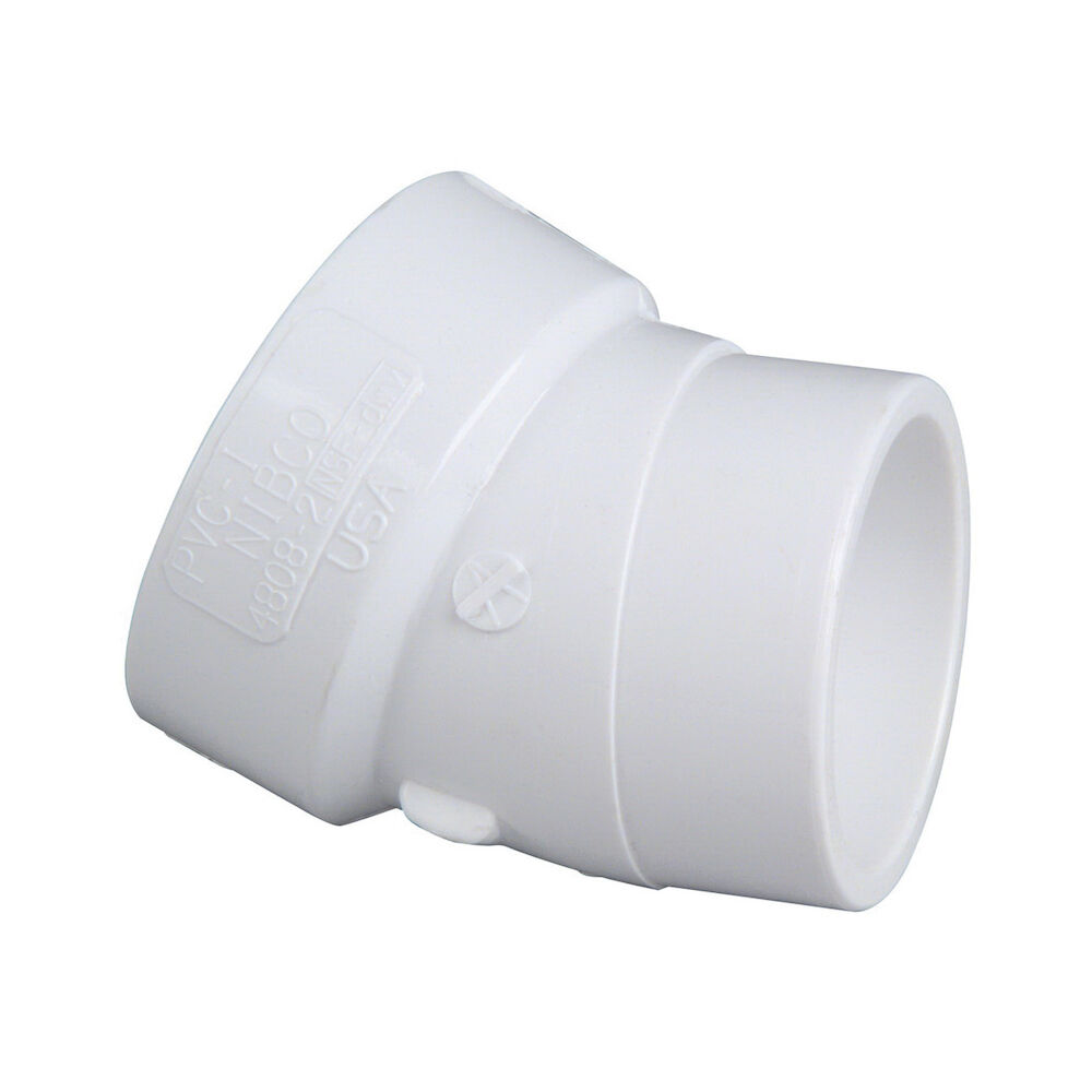 K079600 4808-2 DWV 22.5 deg Street Elbow, 2 in, SpigotxHub, PVC, Domestic
