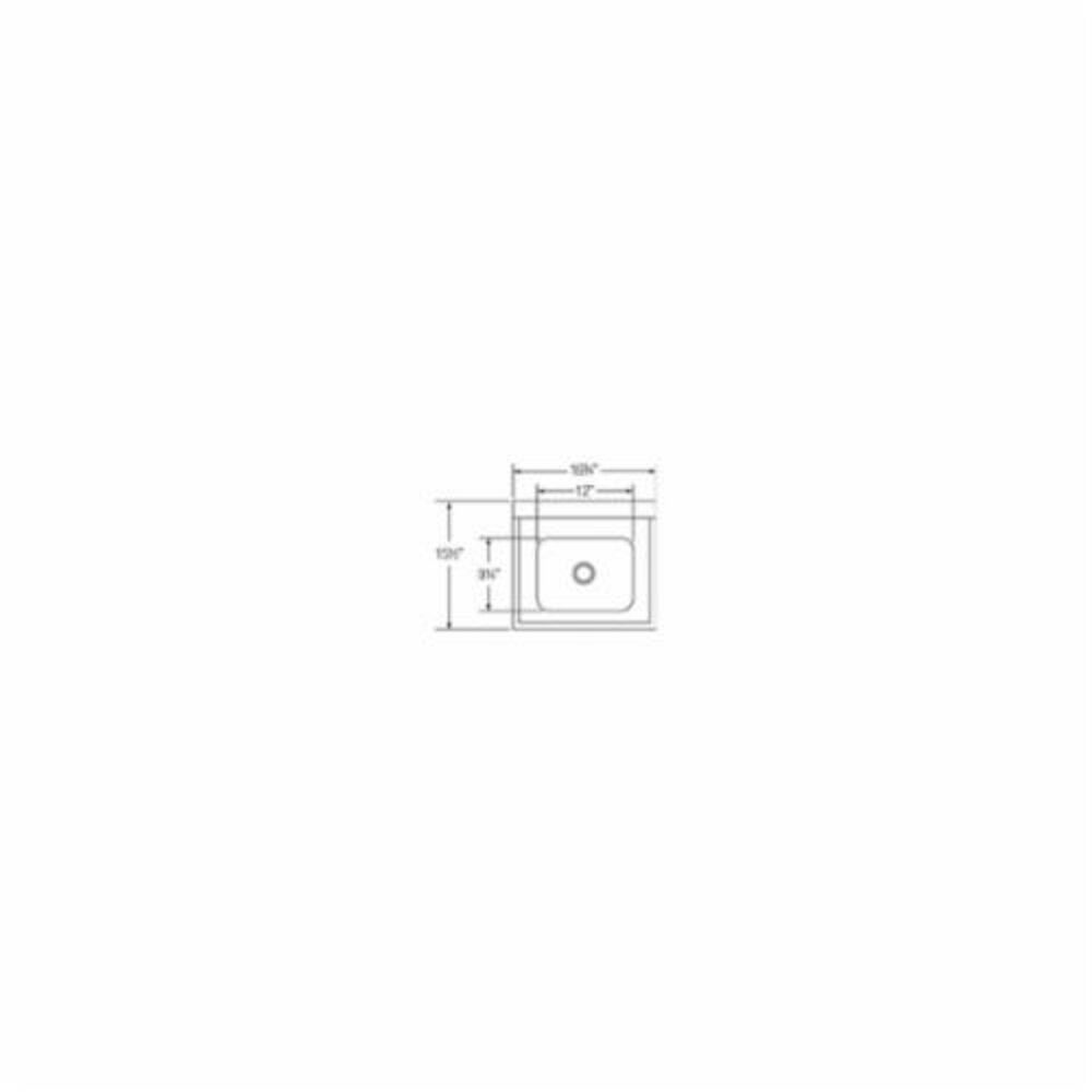 CHSP17160 Scrub Handwash Sink, Rectangular, Pedestal Mount, 304 Stainless Steel, Buffed Satin