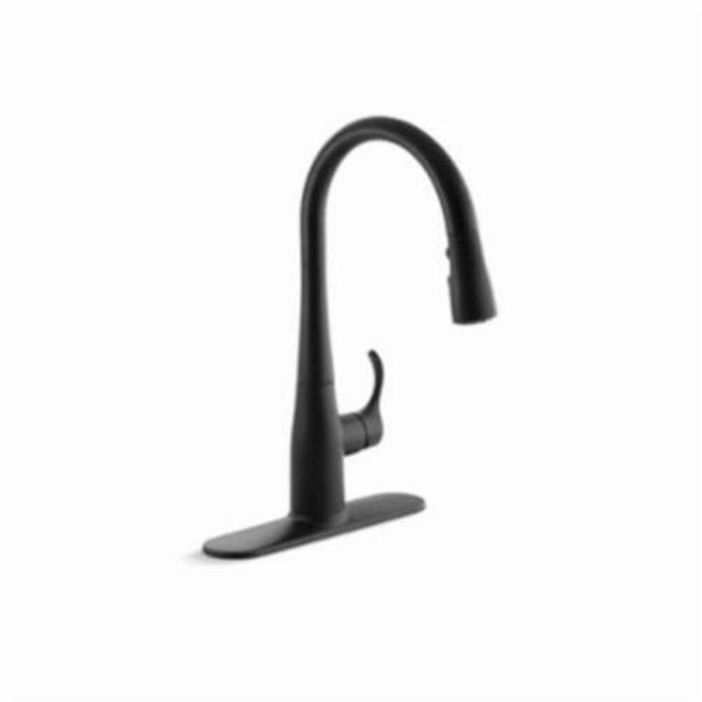Kohler® 597-BL Simplice® ADA Kitchen Sink Faucet 1.8 gpm, 1 Handle, 1/3 Faucet Holes, Matte Black