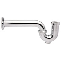 Z8701-9B-PC Tubular P-Trap With Wall Bend, Die Cast Brass Nuts