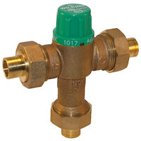 Zurn® Wilkins Aqua-Gard® 12-ZW1017XLC Thermostatic Mixing Valve, 1