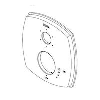 DELTA® RP100391 Modern/Contemporary Escutcheon, Metal, Polished Chrome ...