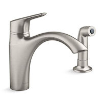 Kohler Rival Küchenarmatur – Poliertes Chrom, Herausziehbarer Sprühkopf, Einhebelmischer