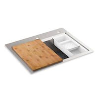 Kohler® 80086-2PC-NA 80086-2PC Task Kitchen Sink, Rectangular
