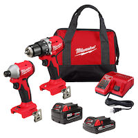 Milwaukee® Tool 3693-22CX M18™ Compact Brushless 2-Tool Combo Kit