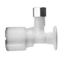 PO5-3 XF FlowTite® PUSHON Angle Stop with Escutcheon, 1/2x3/8
