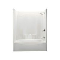 RICOH デントレックス GREEN 6032STT AcrylX Alcove Left-Hand Drain One-Piece Tub Shower
